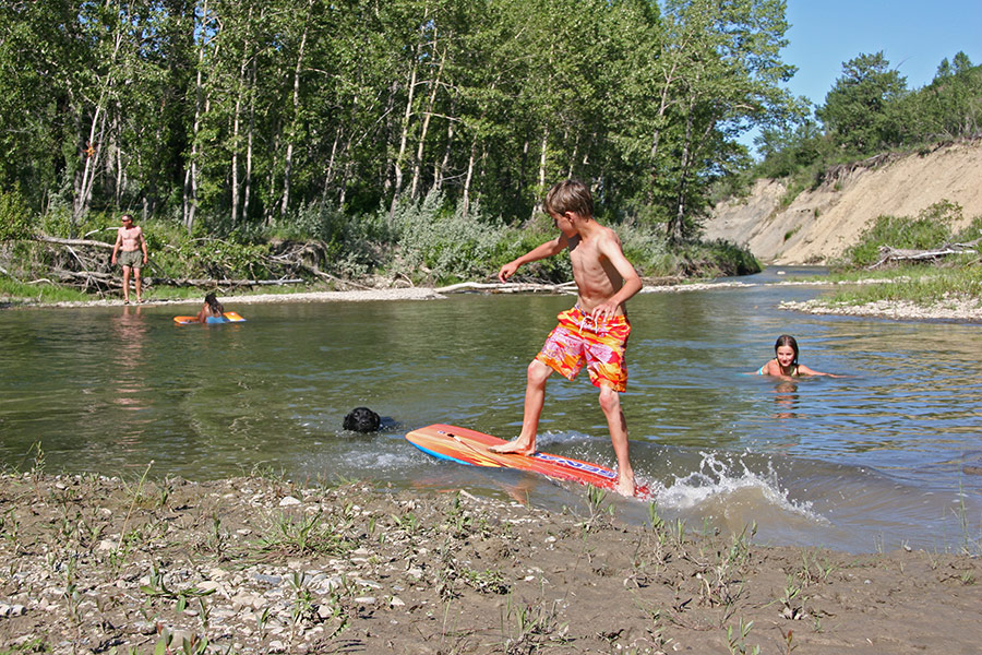 Riley creek surfing...