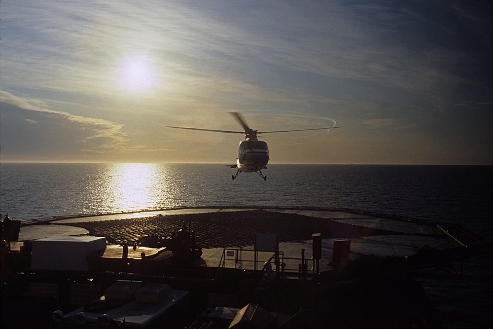 landing on the back deck...