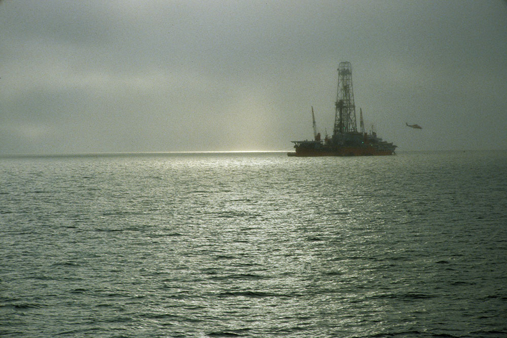 Canmar drillship, Beaufort Sea, August 1981...