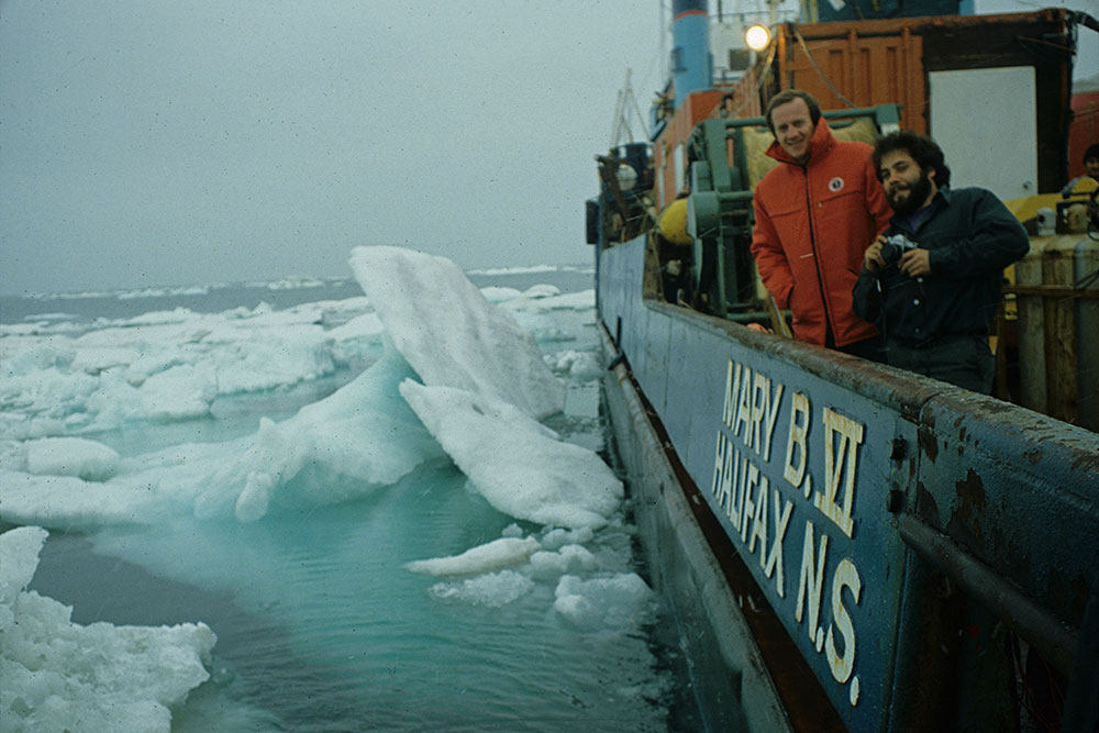the Mary B, lodged in ice...