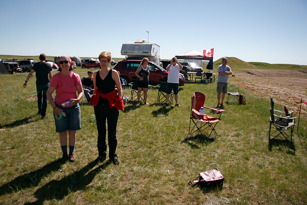 anxious spectators...