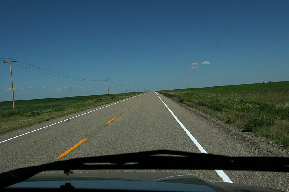 Traveling east of Lethbridge on Hiway 61...