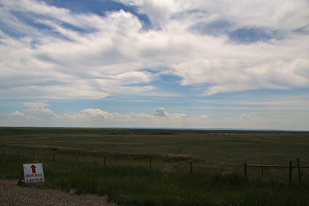 Site of the 18th "Rock Lake" rocket <br />launch in Southern Alberta...