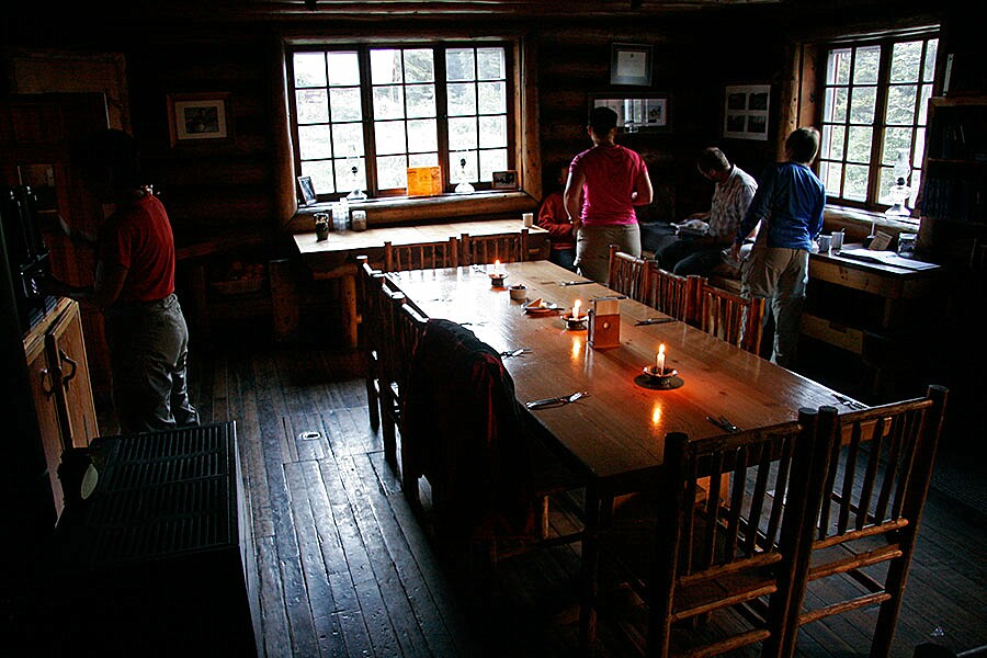 Early morning at Skoki Lodge...
