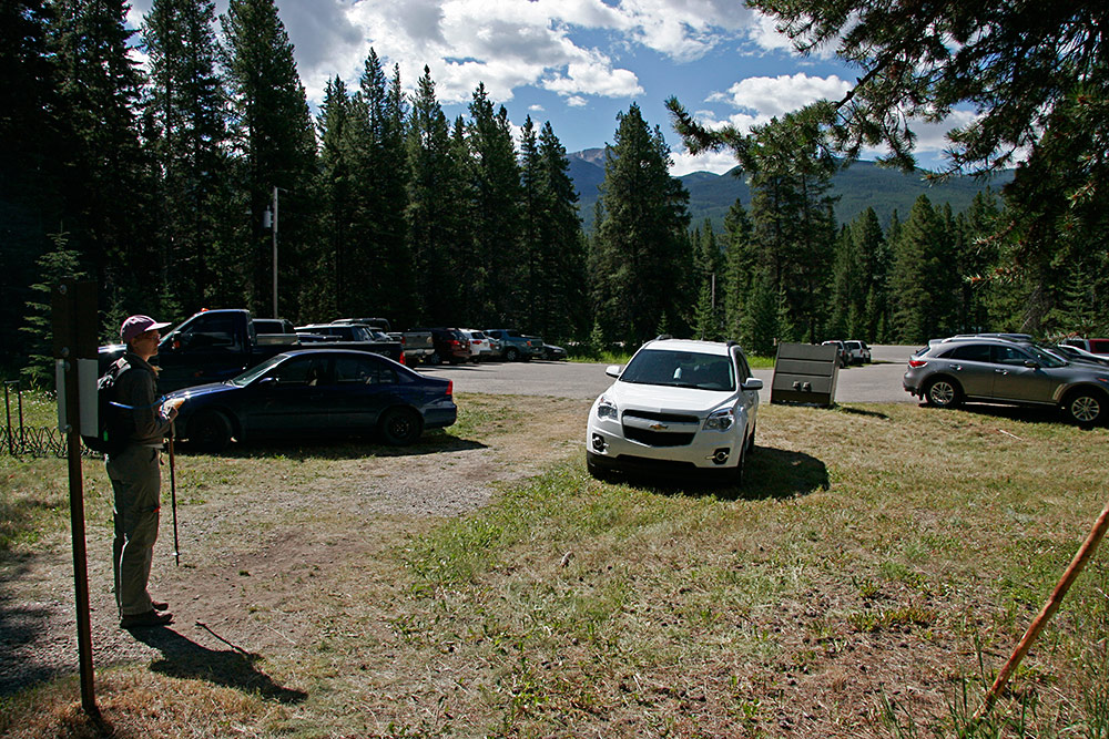 Parking lot for Rockbound Lake, <br />on a Sunday in July...
