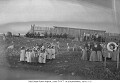 MacKenzie River outpost, (note "NWT" on life preserver), circa 1925