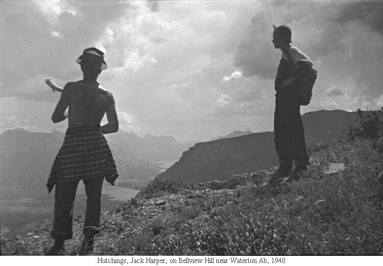 Hutchings, Jack Harper, on Bellview Hill near Waterton Ab, 1940