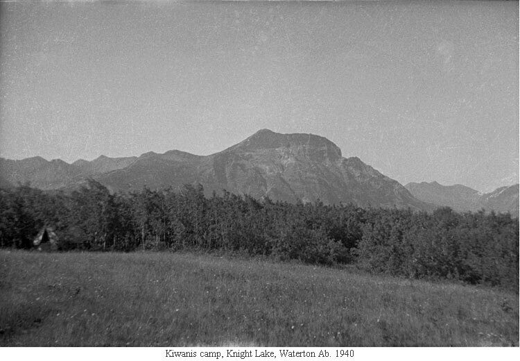 Kiwanis camp, Knight Lake, Waterton Ab. 1940