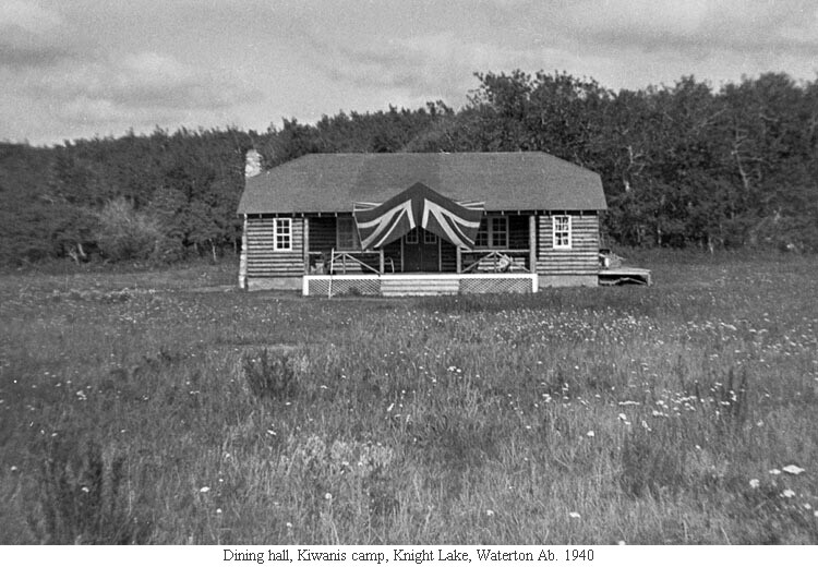 Dining hall, Kiwanis camp, Knight Lake, Waterton Ab. 1940