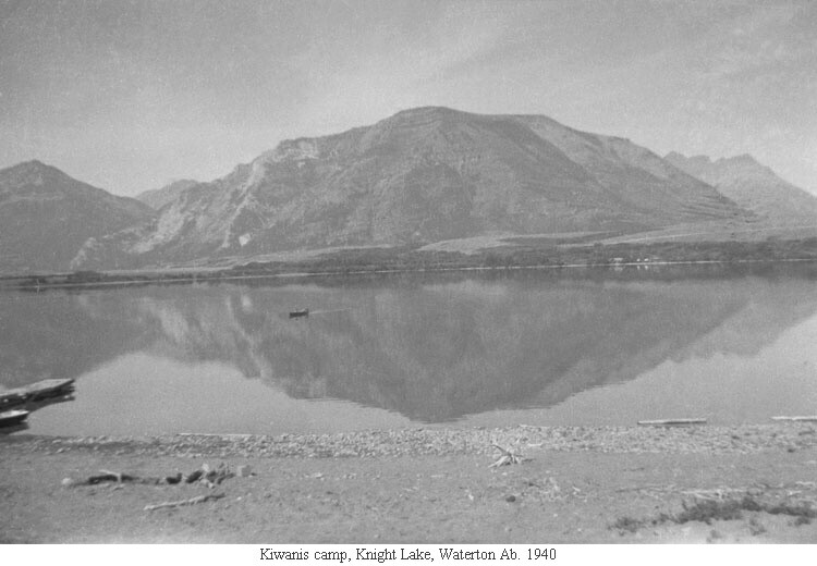 Kiwanis camp, Knight Lake, Waterton Ab. 1940