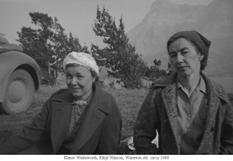 Elenor Wadsworth, Ethyl Watson, Waterton Ab. circa 1940