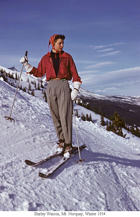 Shirley Watson, Mt. Norquay, Winter 1954