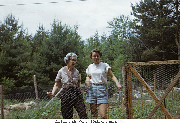 Ethyl and Shirley Watson, Muskoka, Summer 1954
