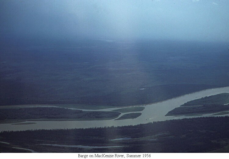 Barge on MacKenzie River, Summer 1956