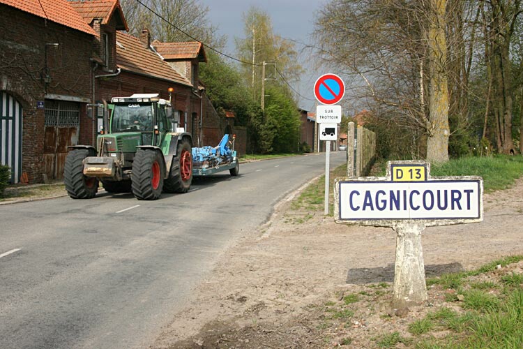 The quiet town of Cagnicourt, near the site of fierce fighting during September 1918 <br />when Canadian and British troops smashed the German Hindenberg Line.