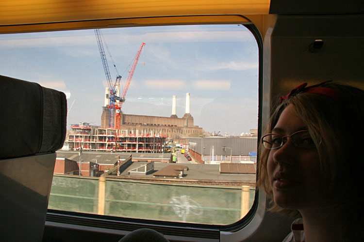 Heading out of London on the Eurostar for France, via the Chunnel.