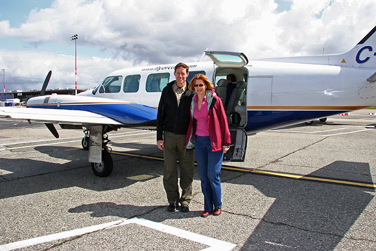 Ian and Mary-Ann, on their way to Vancouver Island, May 2009
