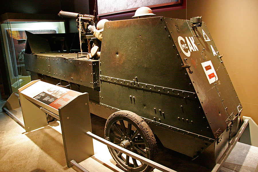 A rare First World War armoured vehicle used <br />by the Canadian Machine Gun Corp...