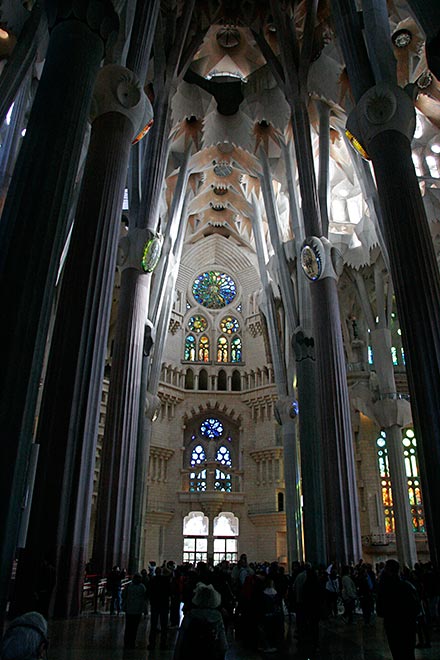One of the first views that greets the visitor <br />upon entering the Sagrada Familia...