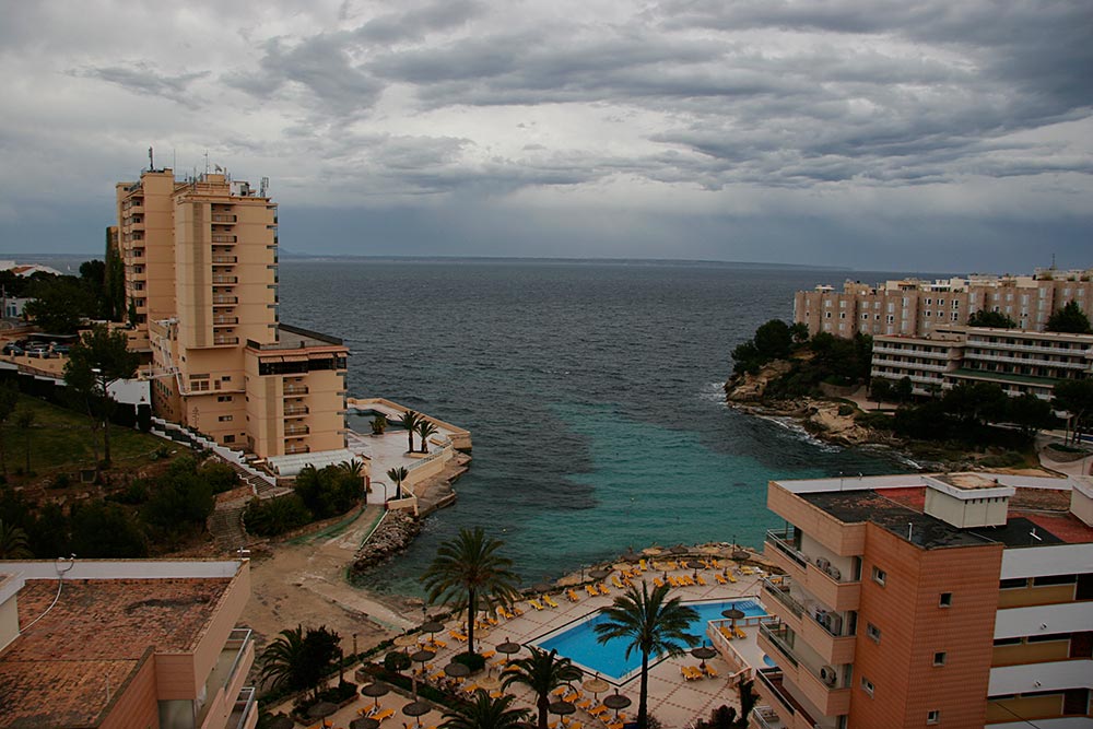 View from the Royal Savoy, Cala Vinyes, Mallorca.