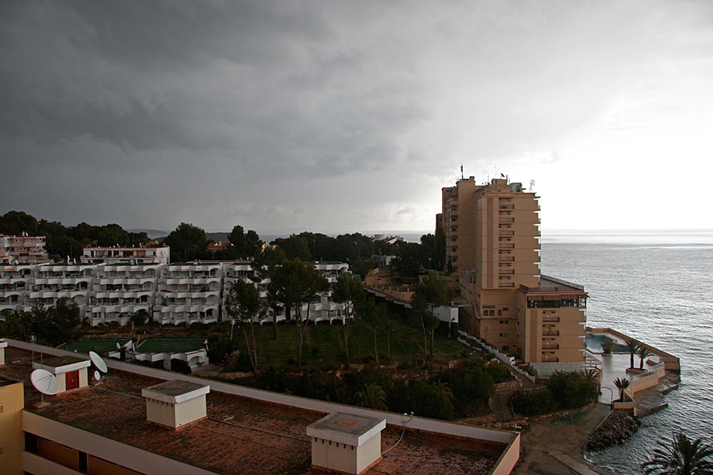Rainstorm over Cala Vinyes...