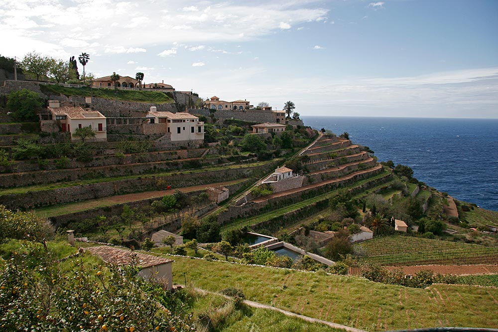 terraced gardens....