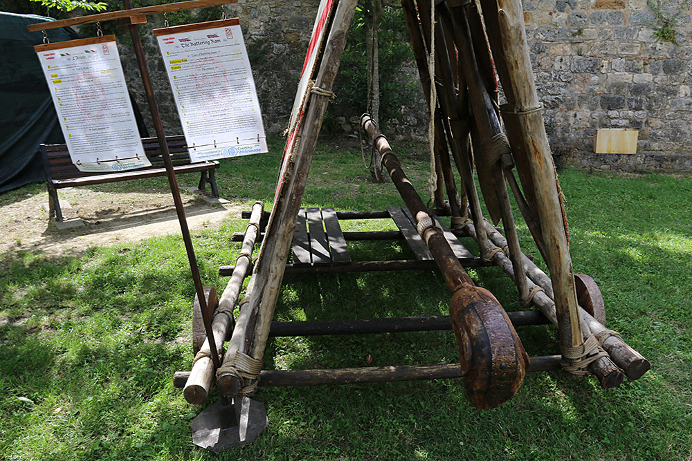 which includes weapons from the Middle Ages, <br />such as this Battering Ram...