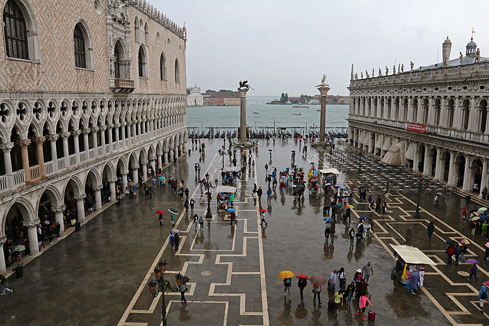 St.Marks plaza next to the Doges Palace...