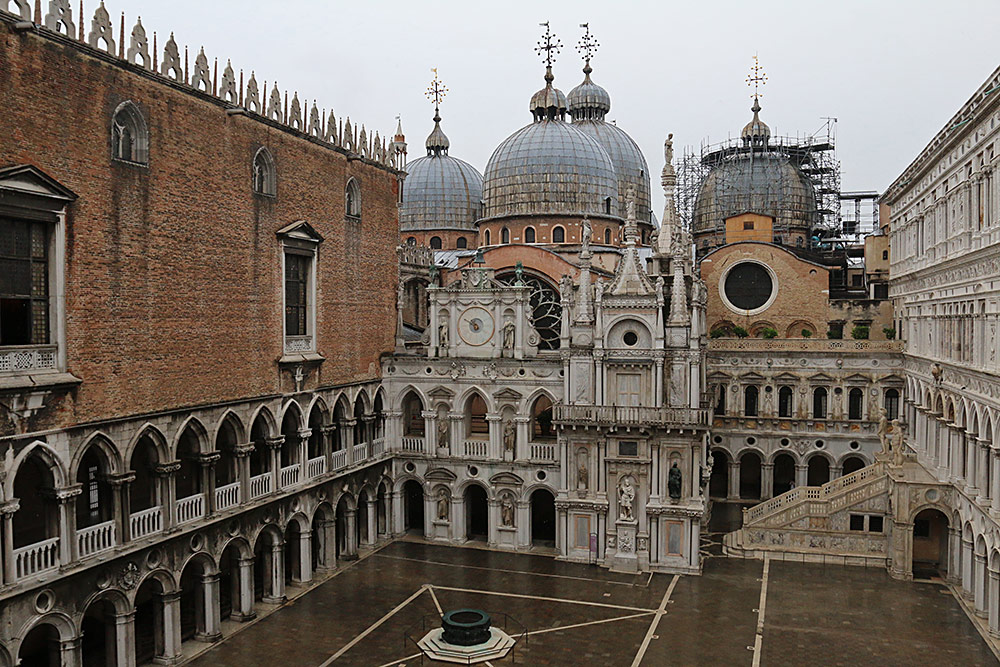 view of St.Marks from the Doges Palace courtyard...