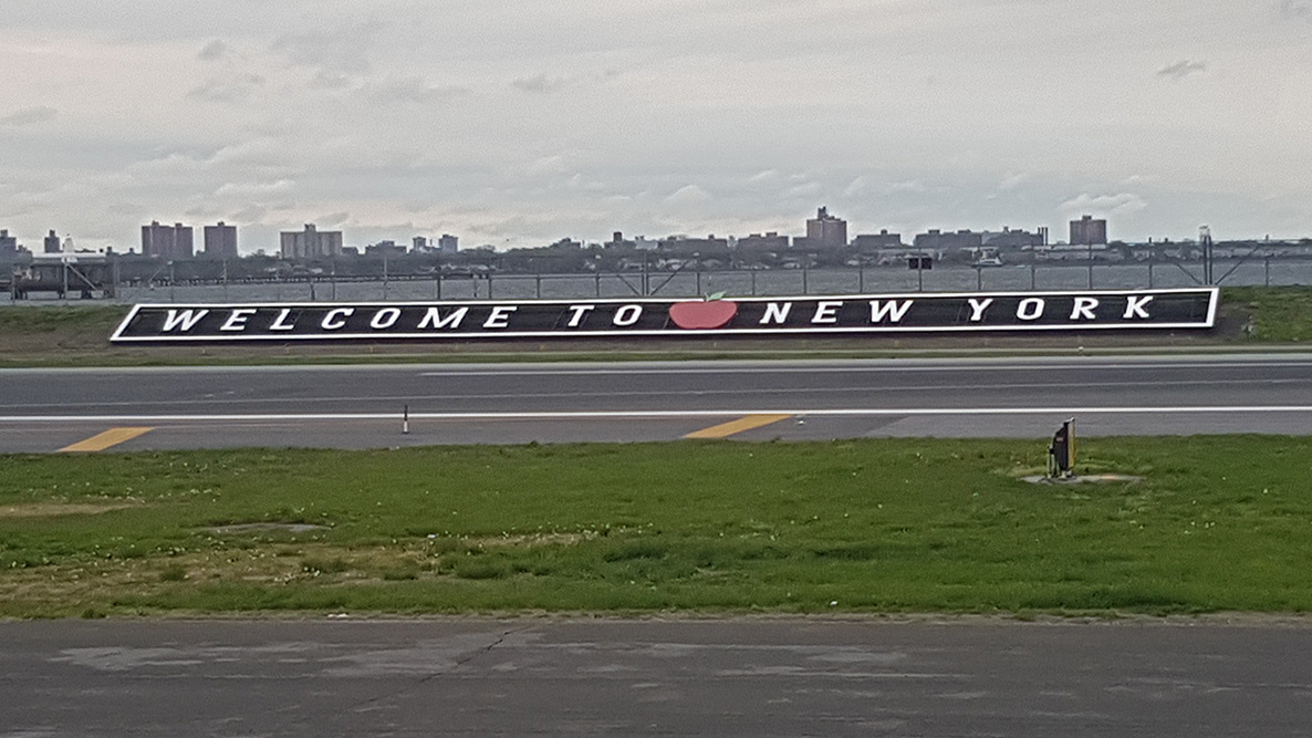 Landing in New York...